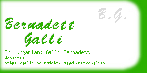 bernadett galli business card